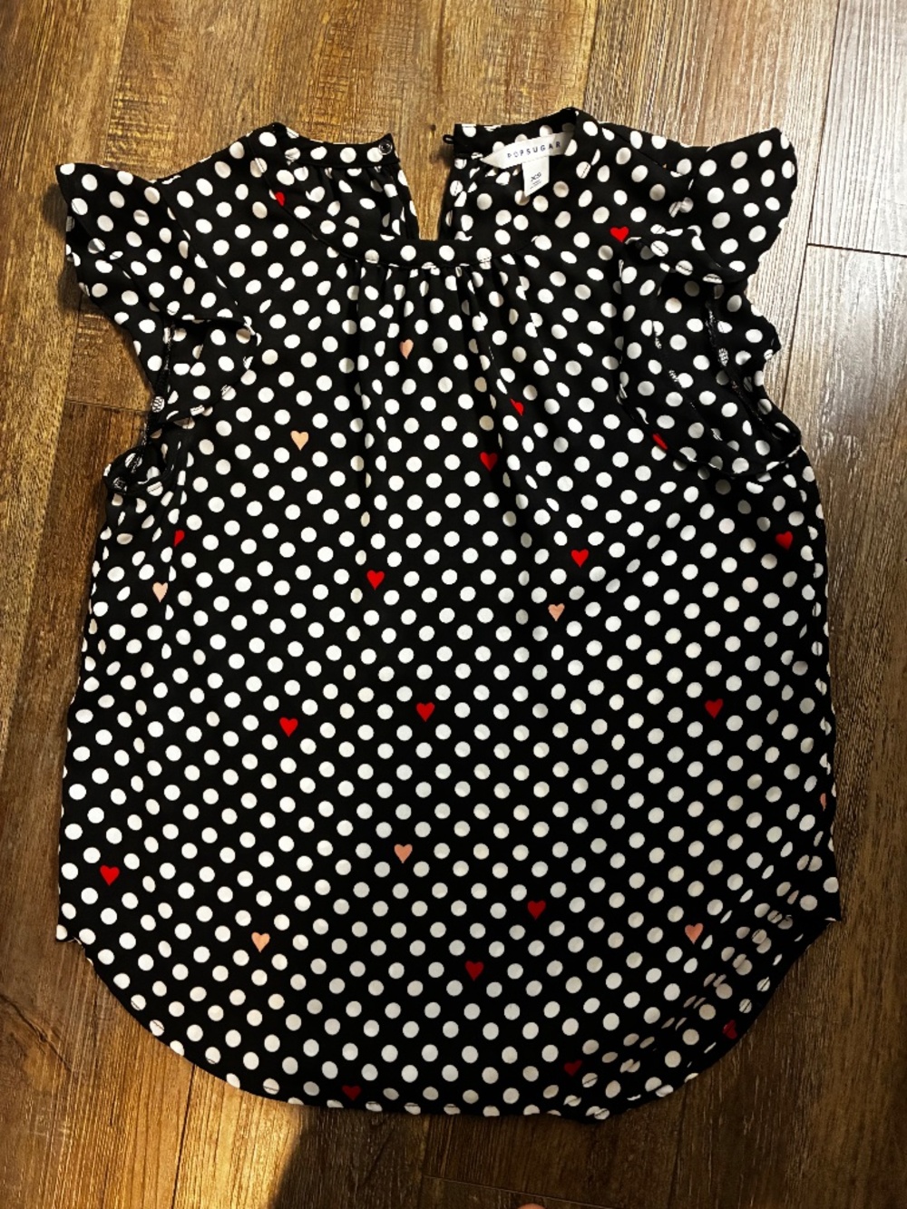 Popsugar polka dot top